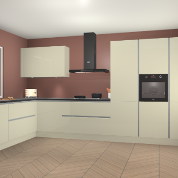 Magnolia hoogglans greeploze keuken Debrecen 67625