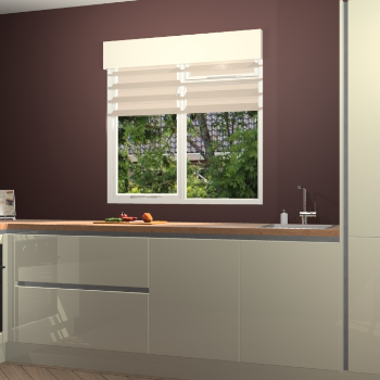 Magnolia hoogglans greeploze keuken Luzern 60060