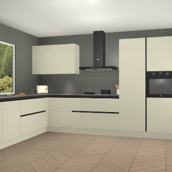 Magnolia hoogglans greeploze keuken Debrecen 67628