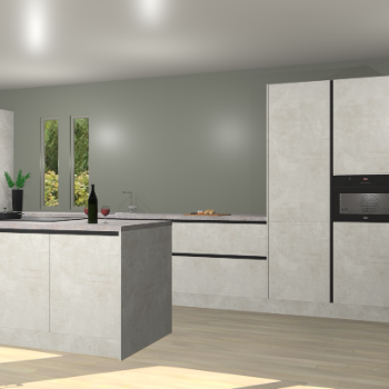 Beton opaal greeploze keuken Krakor 78960