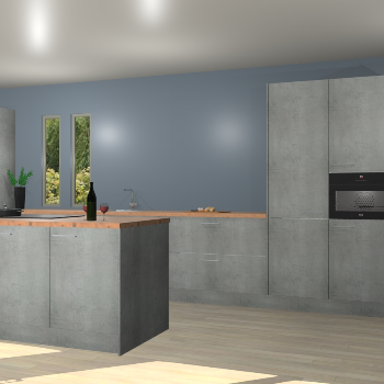 Beton parelgrijs keuken Krakor 79009