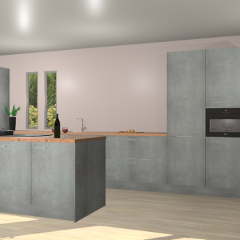 Beton parelgrijs keuken Krakor 79010