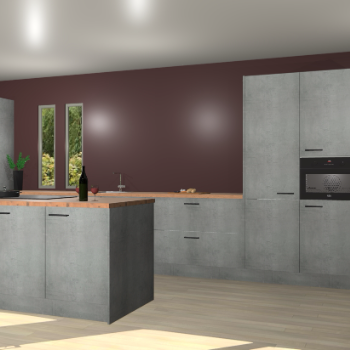 Beton parelgrijs keuken Krakor 79012