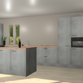 Beton parelgrijs keuken Krakor 79013