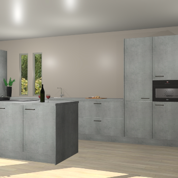 Beton parelgrijs keuken Krakor 79025