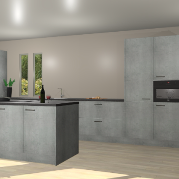 Beton parelgrijs keuken Krakor 79037