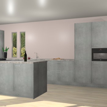 Beton parelgrijs keuken Krakor 79048