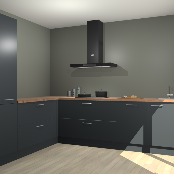 Onyxygrijze keuken Antibes 60778