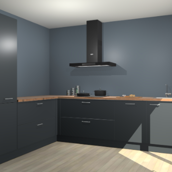 Onyxygrijze keuken Antibes 60779