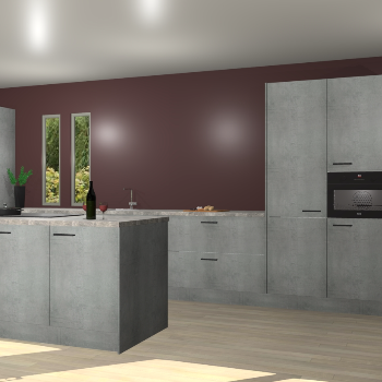 Beton parelgrijs keuken Krakor 79050