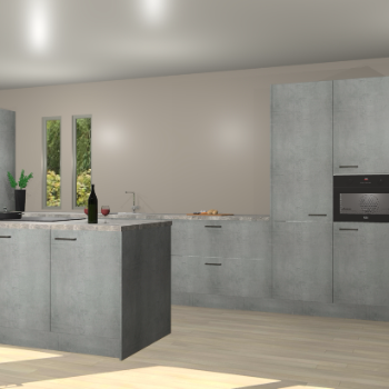 Beton parelgrijs keuken Krakor 79051