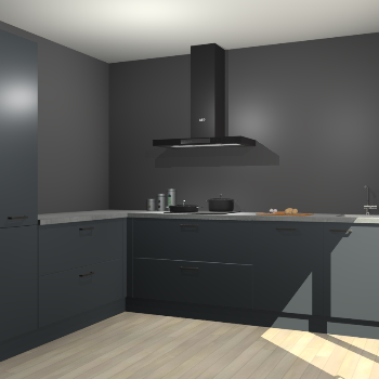 Onyxgrijze keuken Antibes 60801