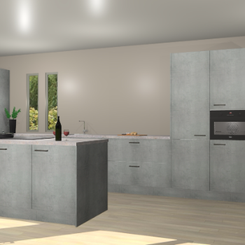 Beton parelgrijs keuken Krakor 79114