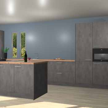 Beton antraciet keuken Krakor 79184