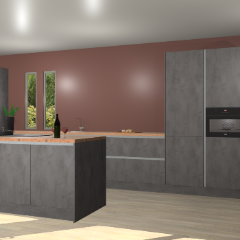 Beton antraciet greeploze keuken Krakor 79187