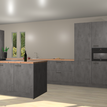 Beton antraciet keuken Krakor 79190