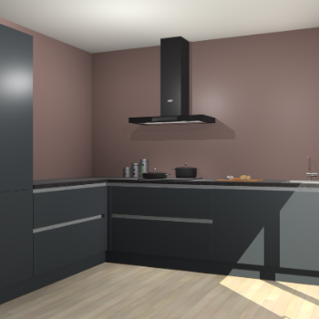 Onyxgrijze greeploze keuken Antibes 60898