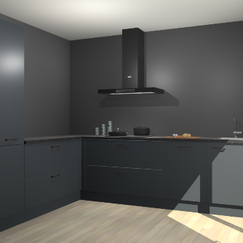 Onyxgrijze keuken Antibes 60901