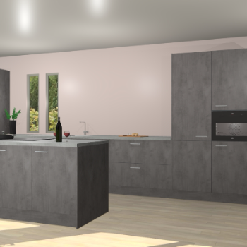 Beton antraciet keuken Krakor 79212