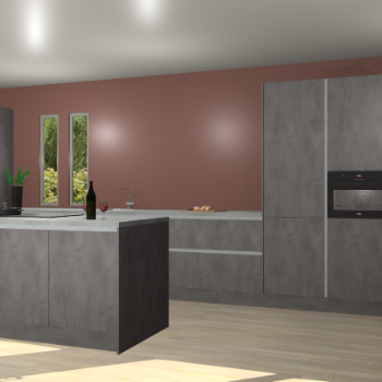 Beton antraciet greeploze keuken Krakor 79213