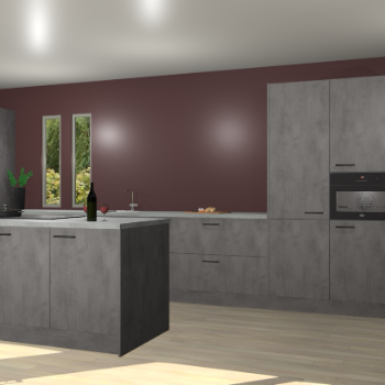 Beton antraciet keuken Krakor 79214