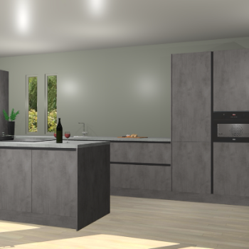Beton antraciet greeploze keuken Krakor 79216