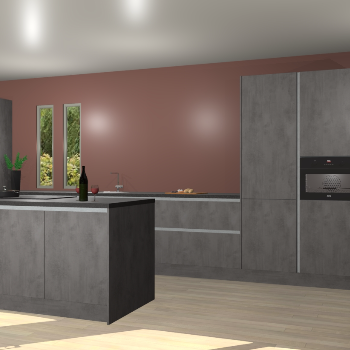 Beton antraciet greeploze keuken Krakor 79226