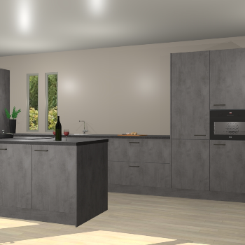Beton antraciet keuken Krakor 79228