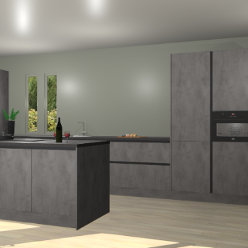 Beton antraciet greeploze keuken Krakor 79229