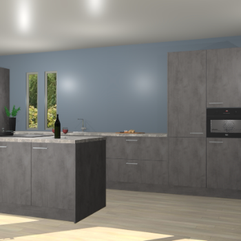 Beton antraciet keuken Krakor 79237
