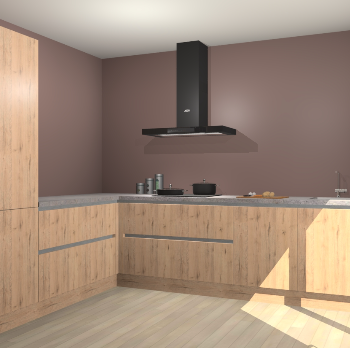 Madera Natuur greeploze keuken Antibes 60987