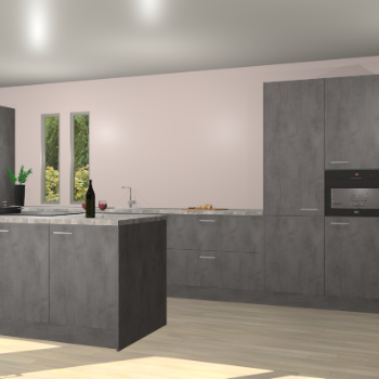 Beton antraciet keuken Krakor 79238