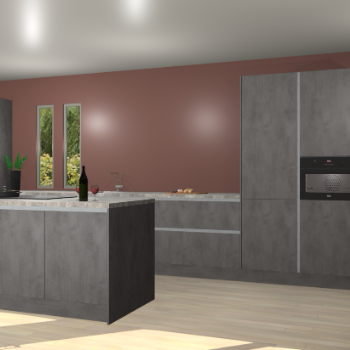 Beton antraciet greeploze keuken Krakor 79239