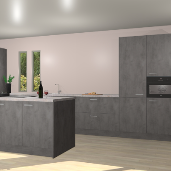 Beton antraciet keuken Krakor 79251