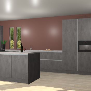 Beton antraciet greeploze keuken Krakor 79252