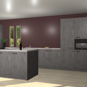 Beton antraciet keuken Krakor 79253