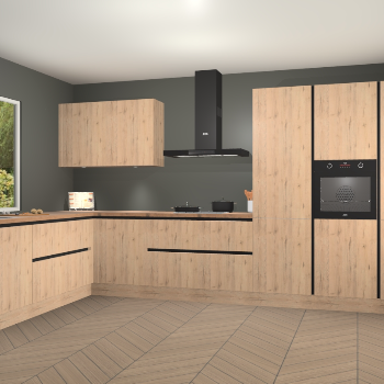 Madera Natuur greeploze keuken Debrecen 68590