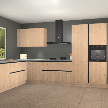 Madera Natuur greeploze keuken Debrecen 68833