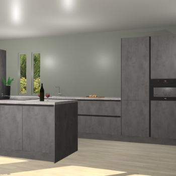 Beton antraciet greeploze keuken Krakor 79255
