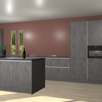 Beton antraciet greeploze keuken Krakor 79265