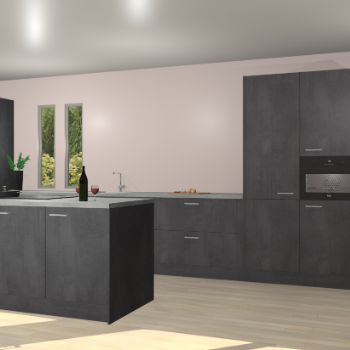 Beton zwarte keuken Krakor 79289