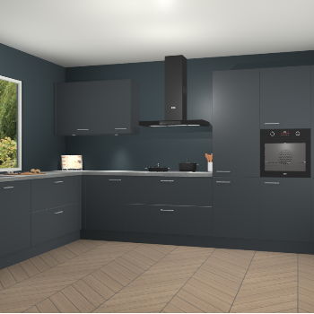 Onyxgrijze keuken Debrecen 68598