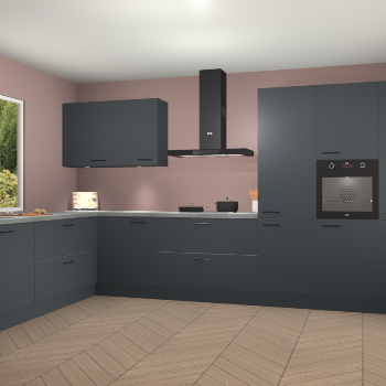 Onyxgrijze keuken Debrecen 68600