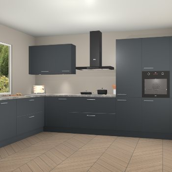 Onyxgrijze keuken Debrecen 68609