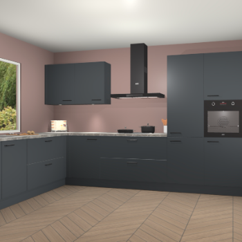 Onyxgrijze keuken Debrecen 68612