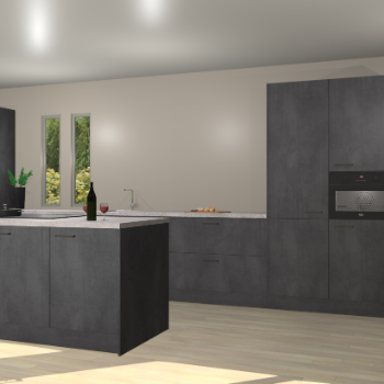 Beton zwarte keuken Krakor 79400