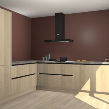 Vuren greeploze keuken Antibes 61857