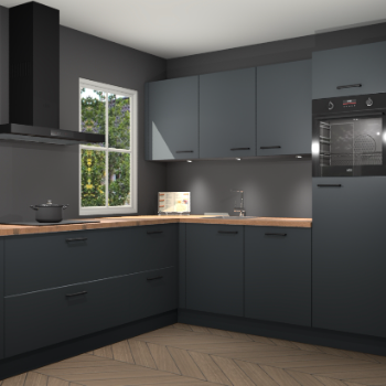 Onyxgrijze keuken Leeds 83654