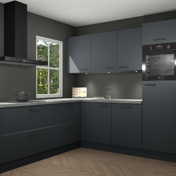 Onyxgrijze keuken Leeds 83673