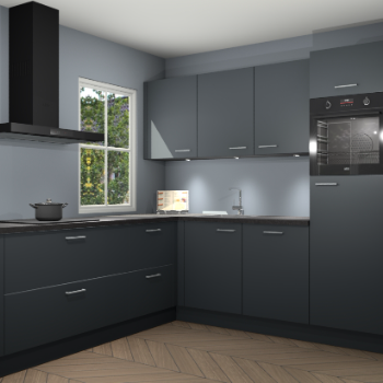 Onyxgrijze keuken Leeds 83695